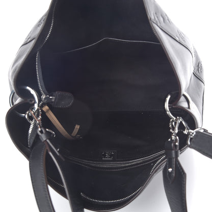 MCM Calfskin Ottomar Monogram Large Klara Hobo Black 5 of 9