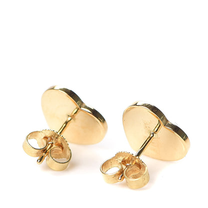 Tiffany 18K Yellow Gold Notes Heart Earrings 3 of 4