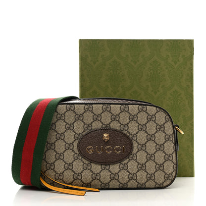 Gucci GG Supreme Monogram Web Neo Vintage Shoulder Bag Beige New Acero Crop 11 of 11