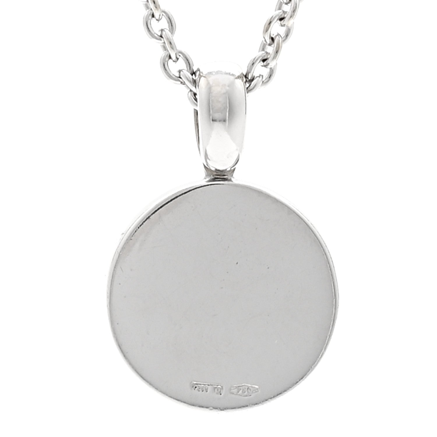 Bulgari 18K White Gold Diamond BVLGARI BVLGARI Pave Pendant Necklace 4 of 6
