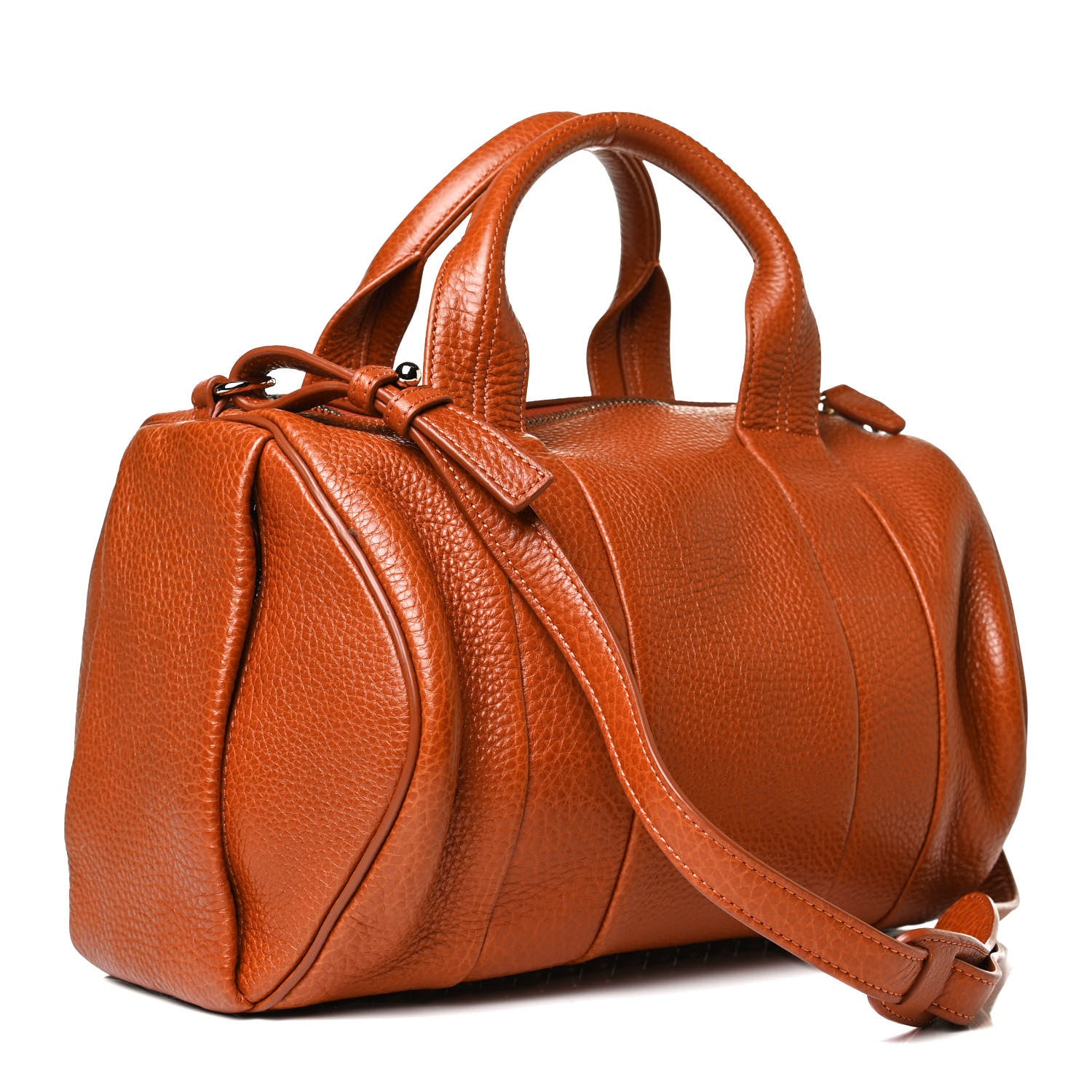 Alexander Wang Pebbled Lambskin Rocco Gold Hardware Brown 6 of 16