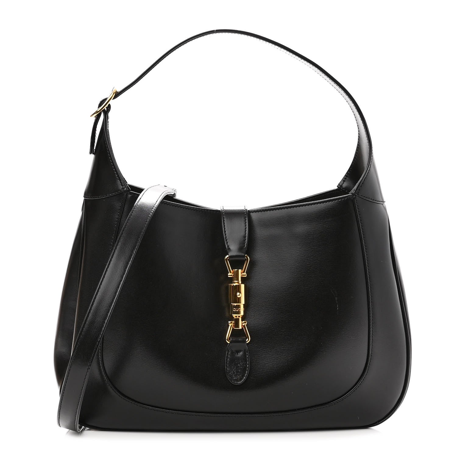Gucci Boarded Dyana Lux Calfskin Medium Jackie 1961 Hobo Black 1 of 11
