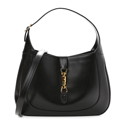 Gucci Boarded Dyana Lux Calfskin Medium Jackie 1961 Hobo Black 1 of 11