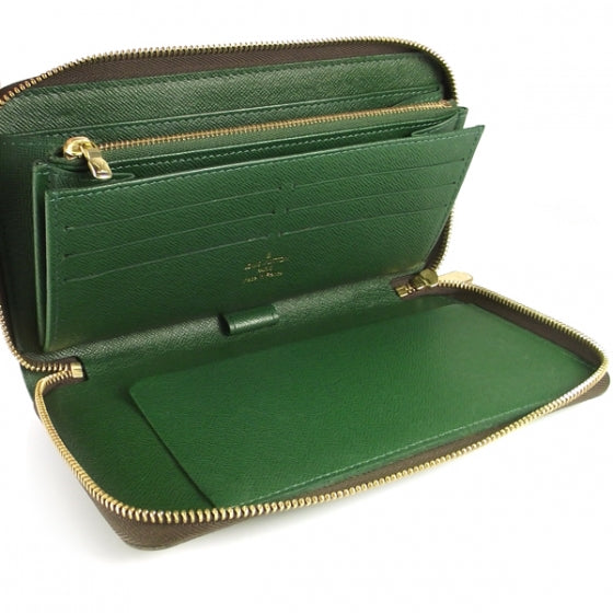Monogram Groom Zippy Organizer Wallet Green