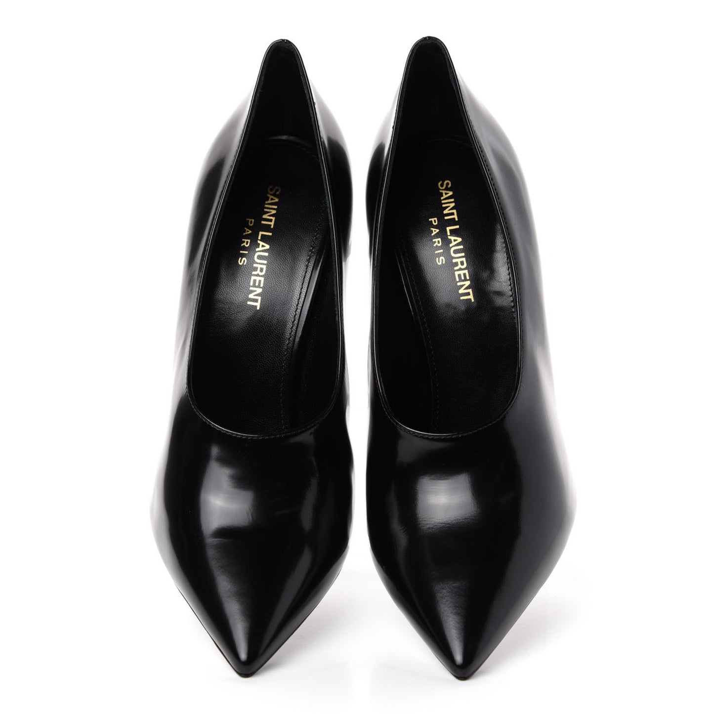 Patent Calfskin Teddy High Vamp 105 Pumps 38.5 Black
