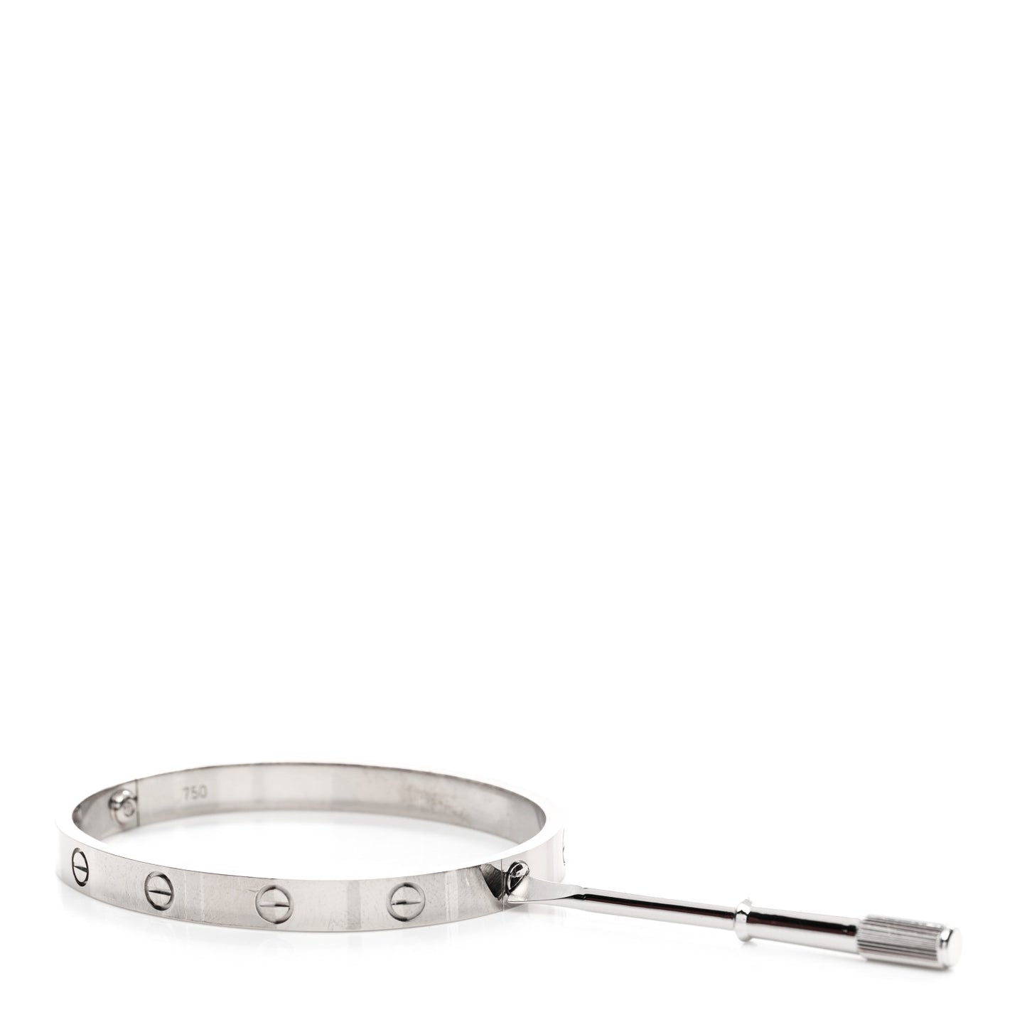 18K White Gold LOVE Bracelet 17