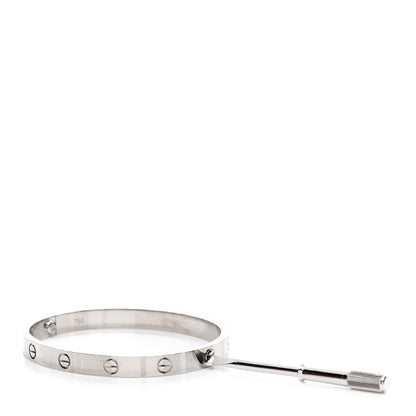 Cartier 18K White Gold LOVE Bracelet 17 4 of 5