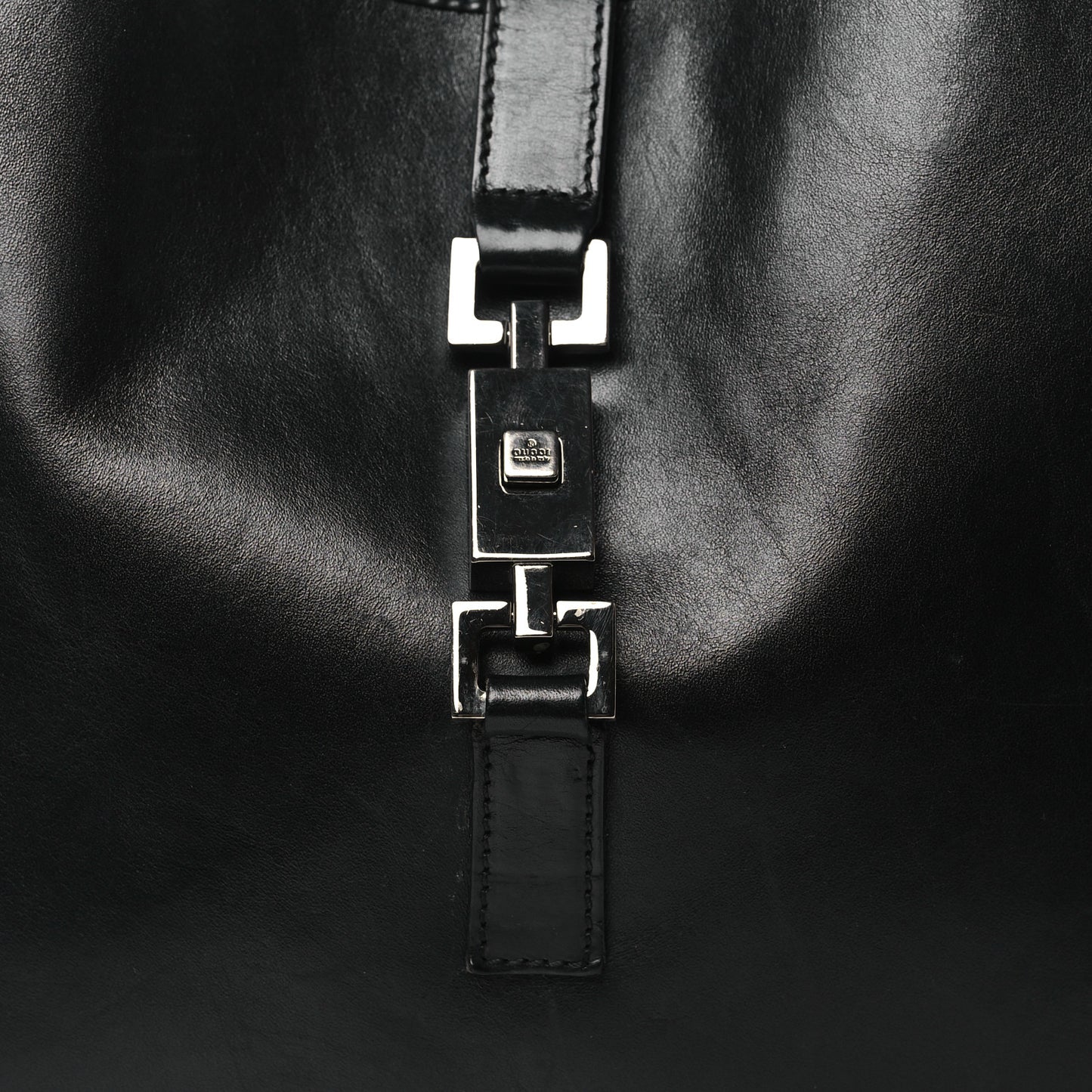 Soft Calfskin Large Jackie Hobo Black