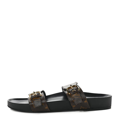 Louis Vuitton Monogram Bom Dia Mule Sandals 40.5 Black 1 of 7