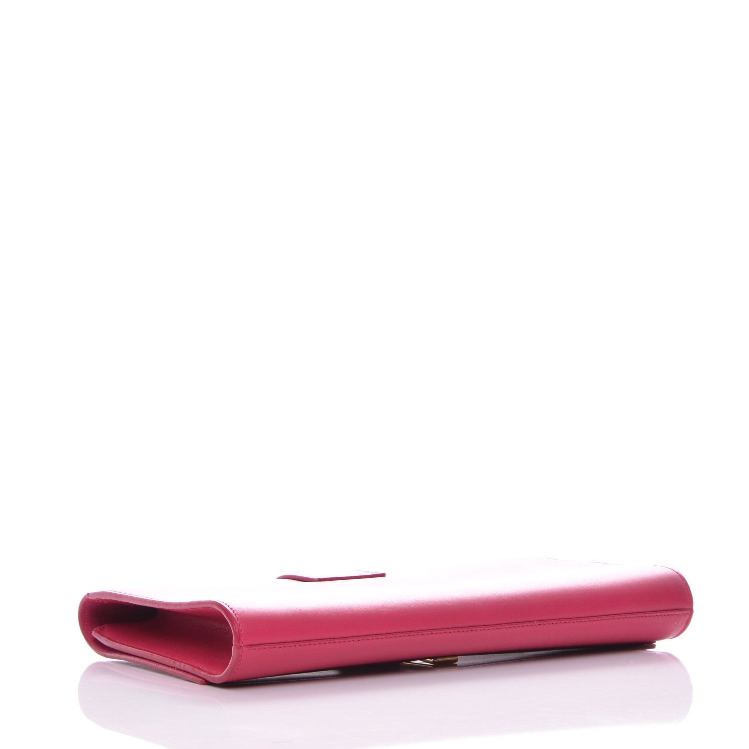 Saint Laurent Calfskin Classic Y Ligne Clutch Fuchsia 4 of 7