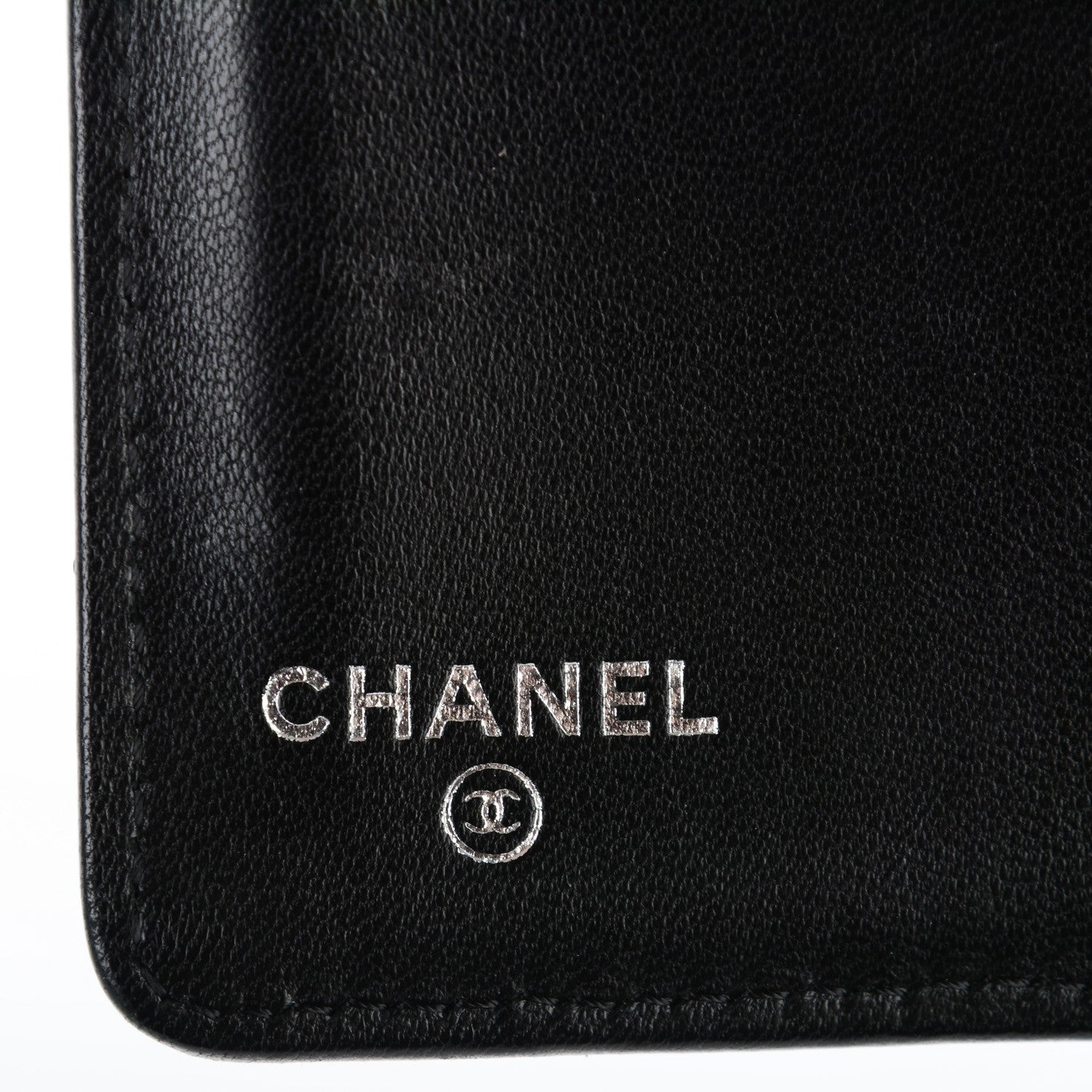 Chanel Lambskin Perforated Yen Wallet Black 6 of 8