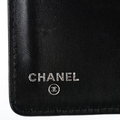 Chanel Lambskin Perforated Yen Wallet Black 6 of 8