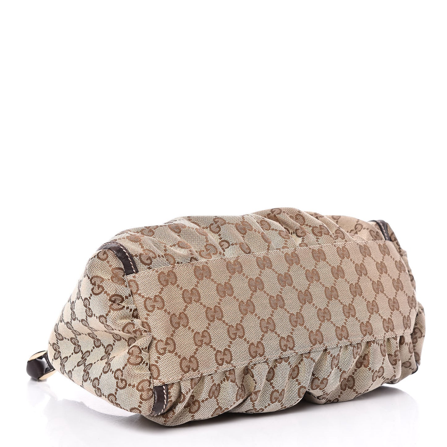 Monogram Medium D Gold Hobo Dark Brown