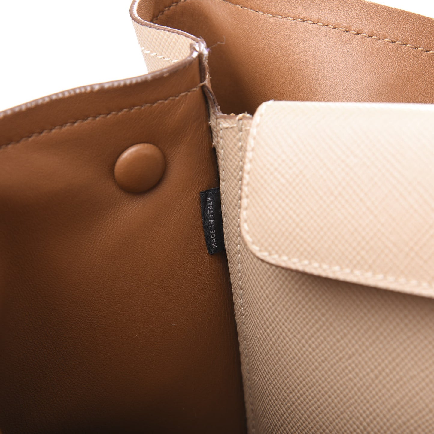 Saffiano Cuir Medium Double Bag Sabbia
