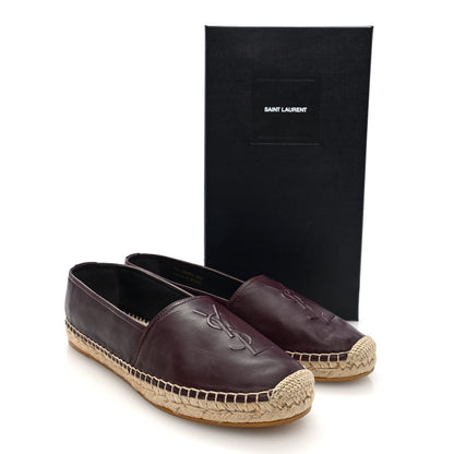 Saint Laurent Nappa Vendome Monogram Espadrilles 40.5 Barolo 9 of 9
