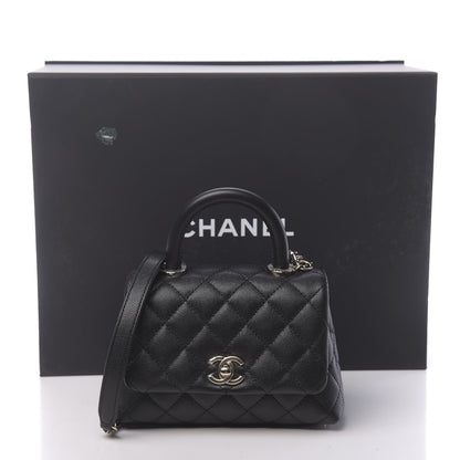 Chanel Caviar Quilted Extra Mini Coco Handle Flap Black 11 of 11