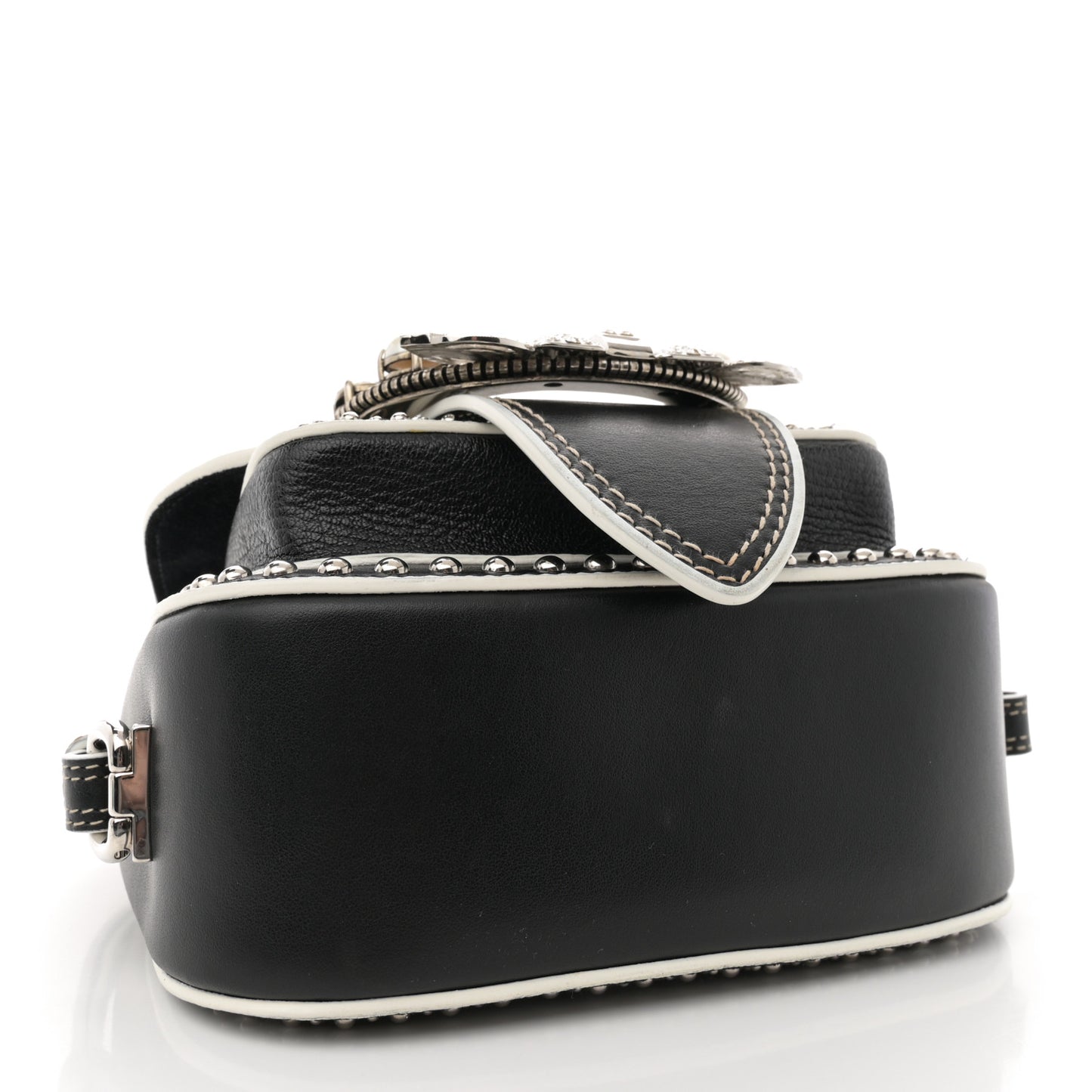Goatskin Madras Soft Calf Crystal Embellished Lady Black
