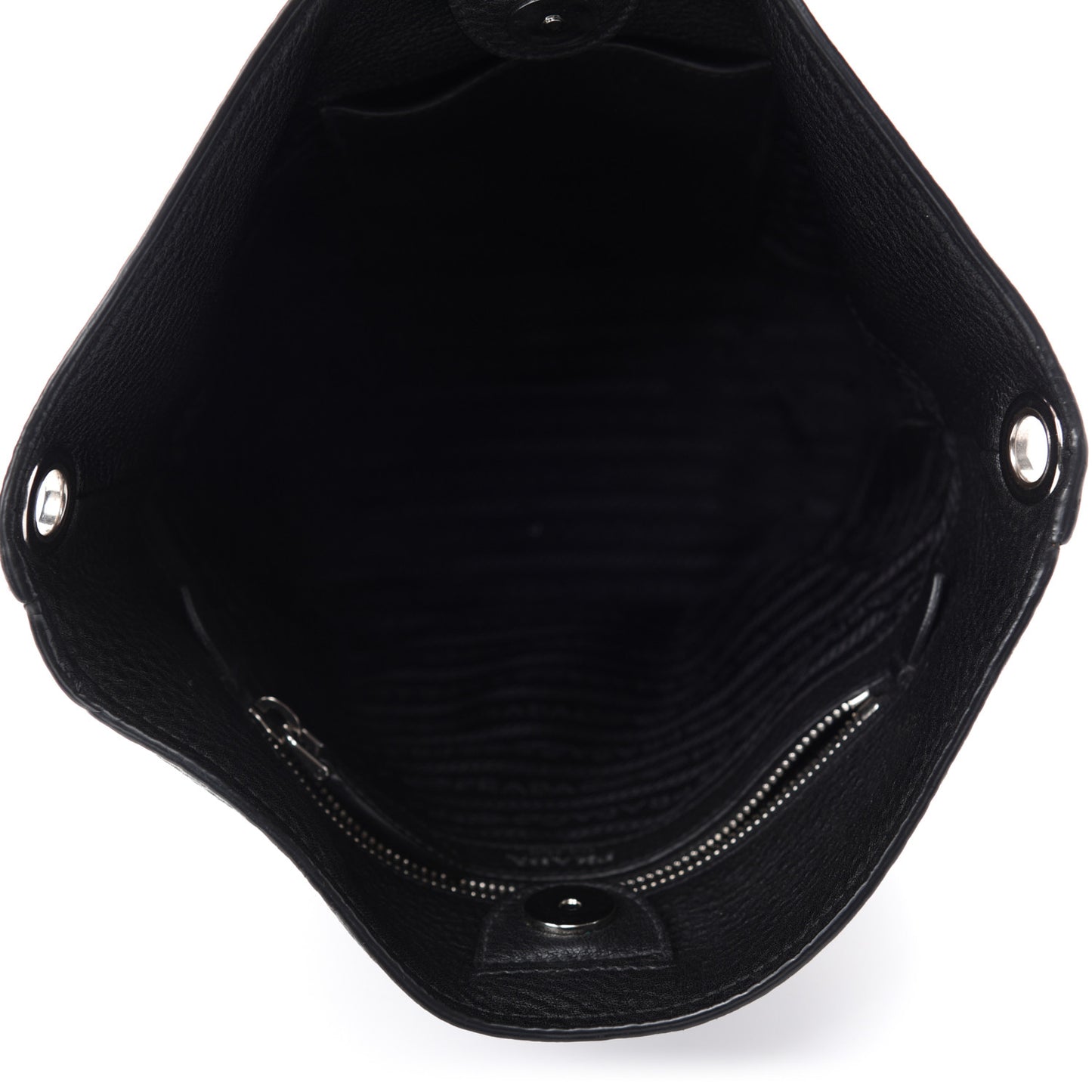 Vitello Daino Bucket Bag Black