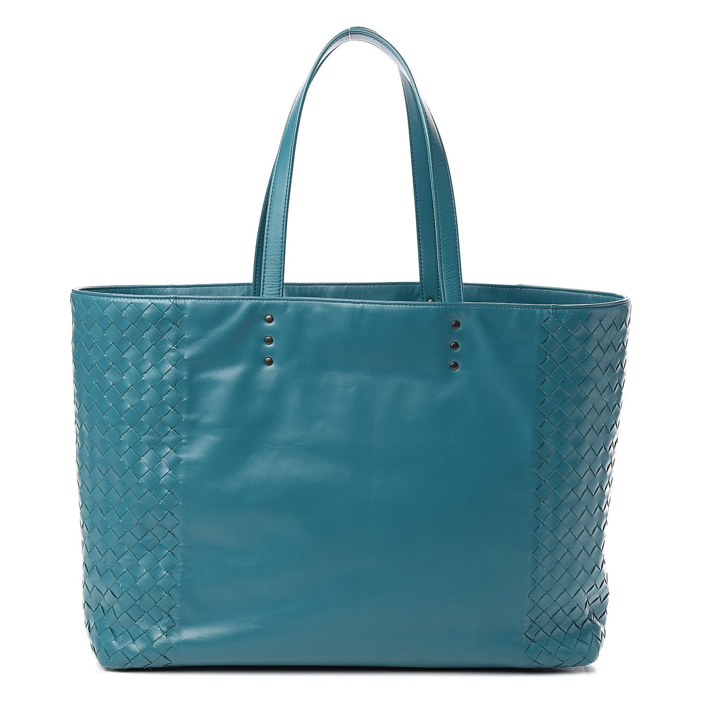 Nappa Intrecciato Tote Bag Teal