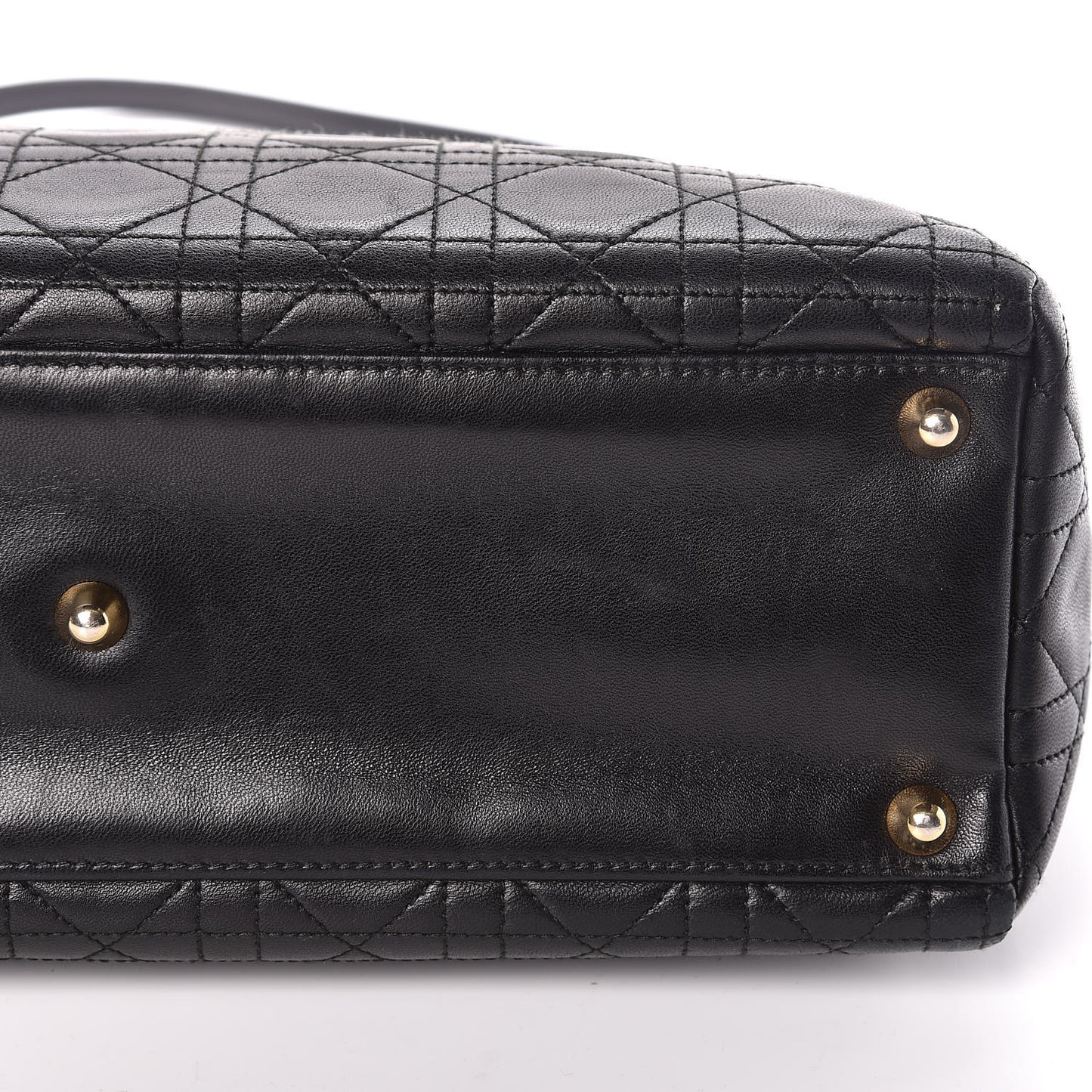 Lambskin Cannage Large Lady Dior Black
