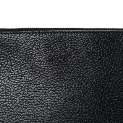 Gucci Pebbled Calfskin Large Bamboo Clutch Black 8 of 8