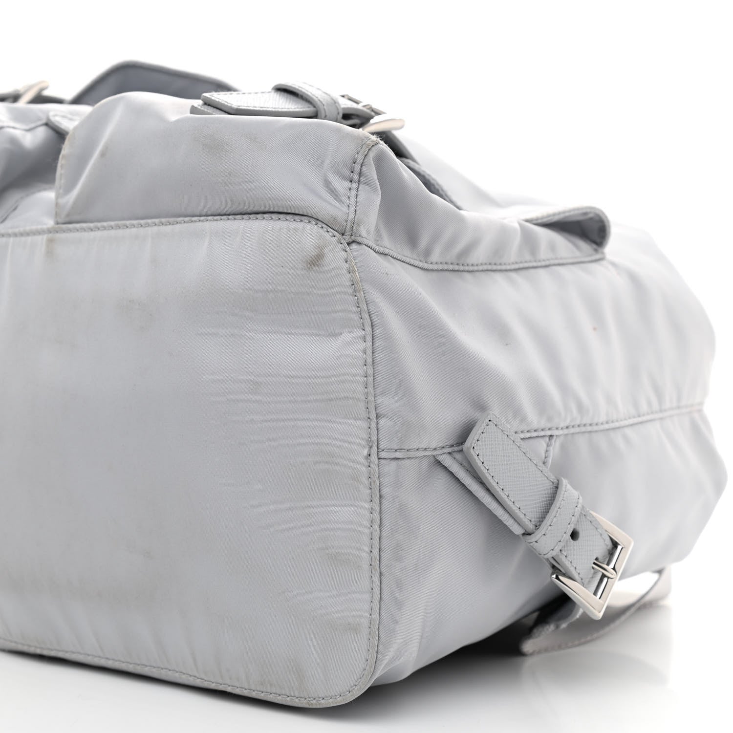 Prada Tessuto Nylon Vela Small Backpack Light Grey 11 of 13