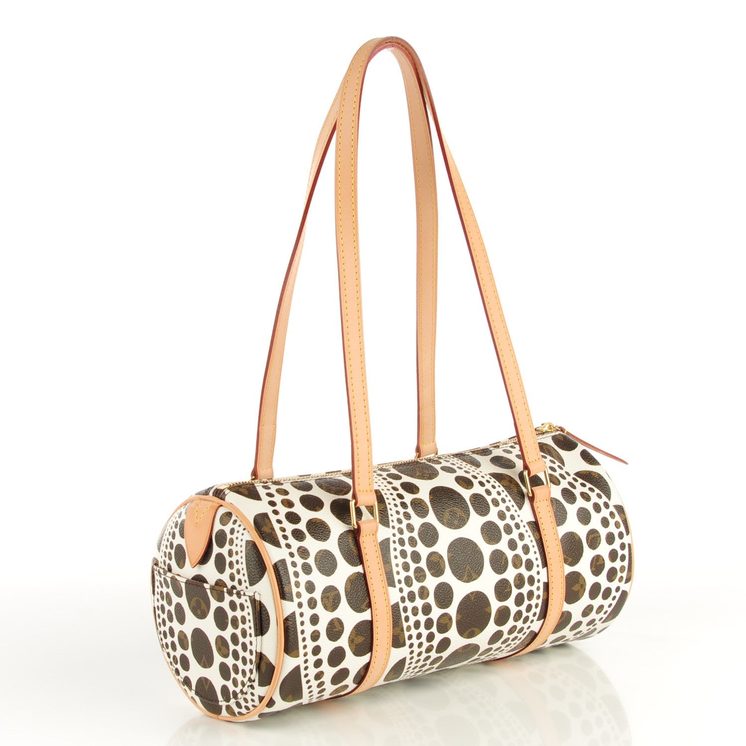 Louis Vuitton Monogram Kusama Pumpkin Dots Papillon 30 White 3 of 7