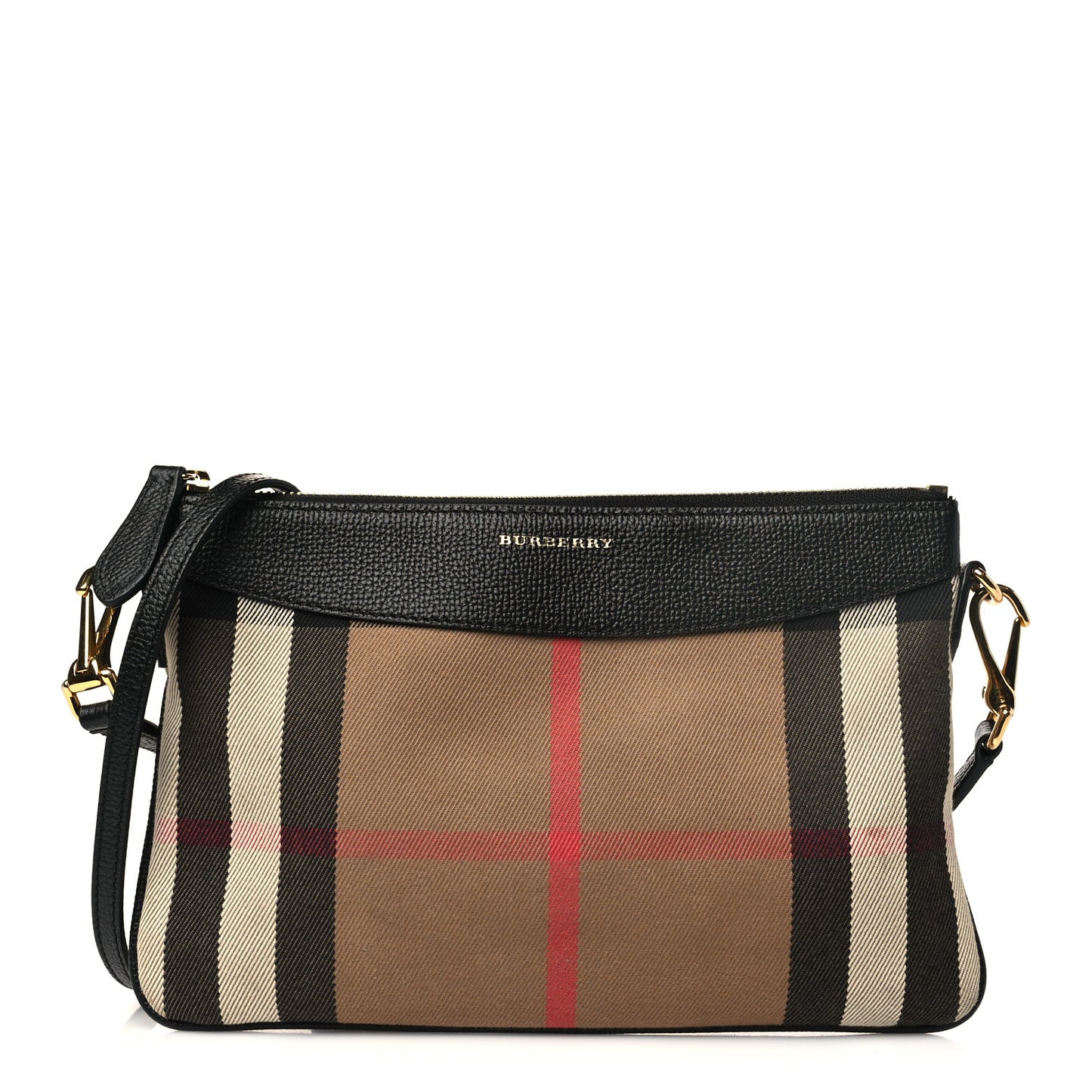 House Check Derby Peyton Crossbody Clutch Bag Black