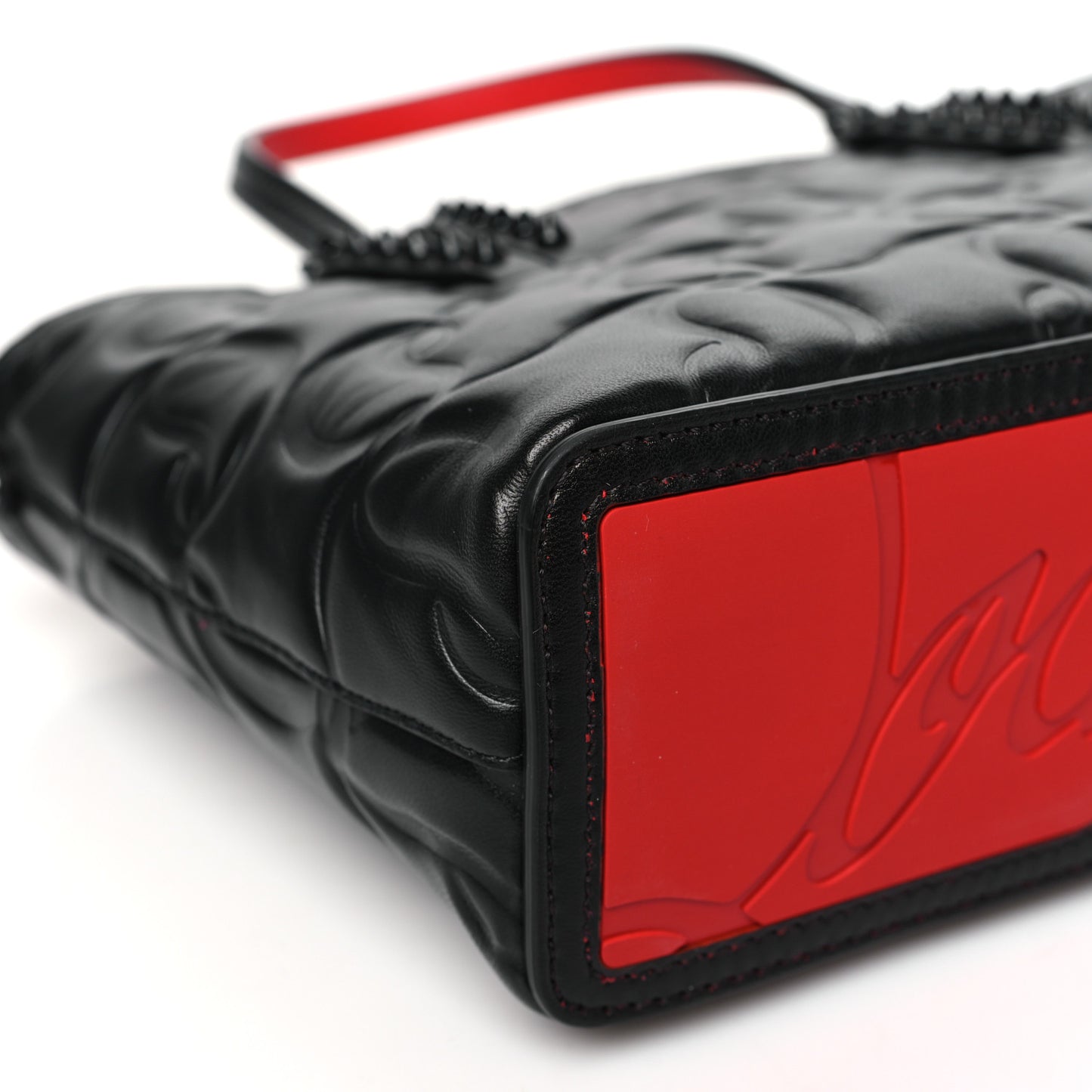Nappa Embossed Mini East West Cabata Tote Black