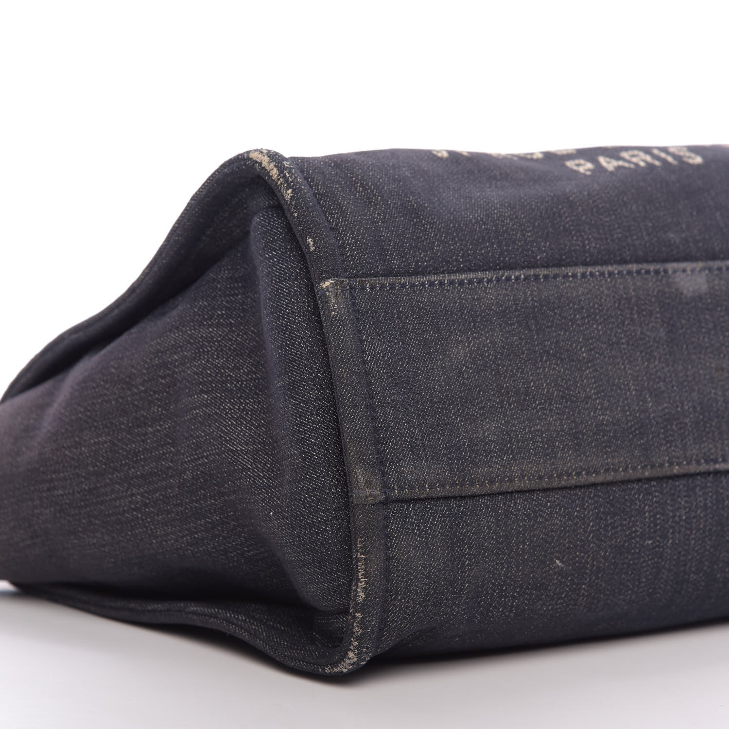 Chanel Canvas Small Deauville Tote Dark Blue 6 of 9
