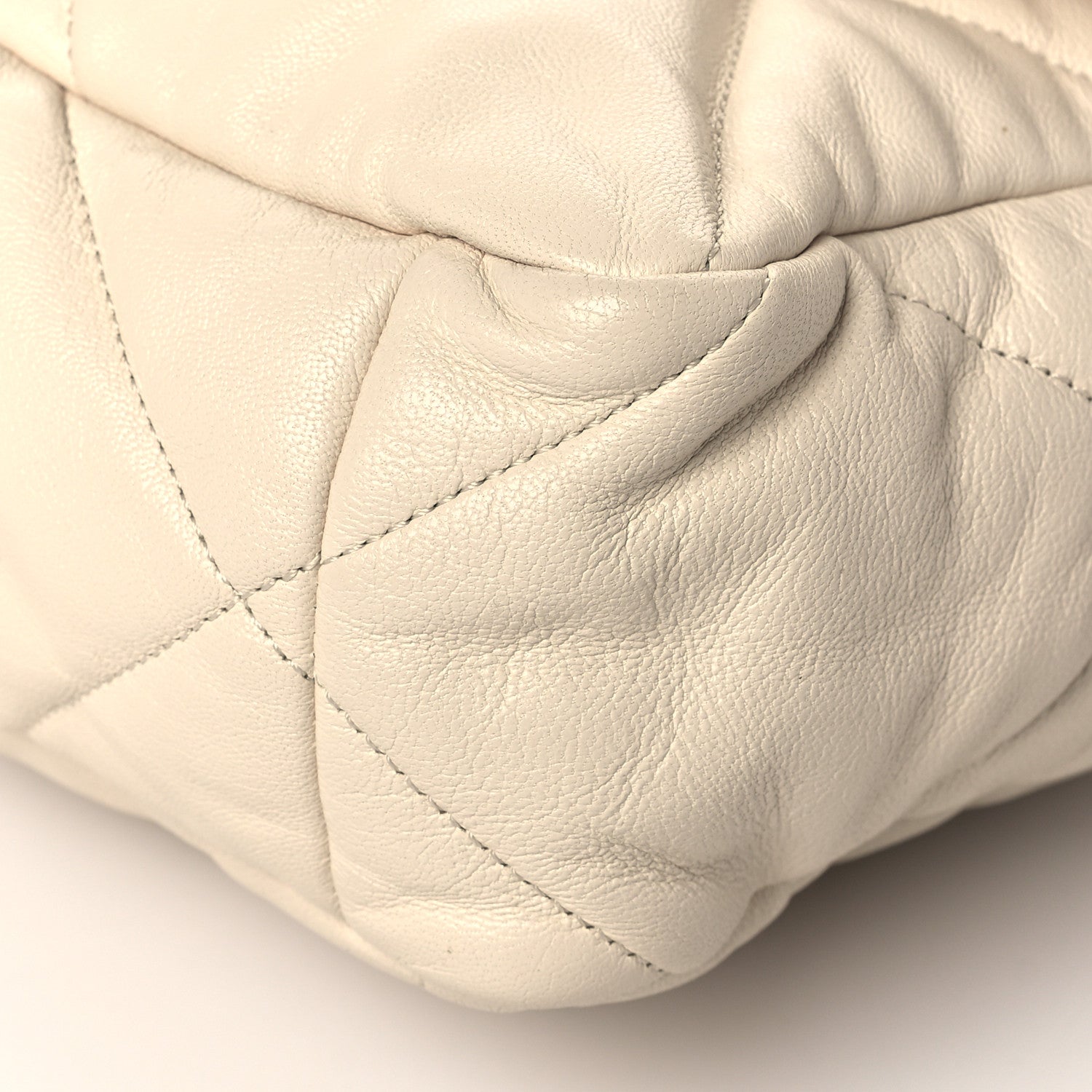 Chanel Goatskin Quilted Large Chanel 19 Flap Light Beige 10 of 10