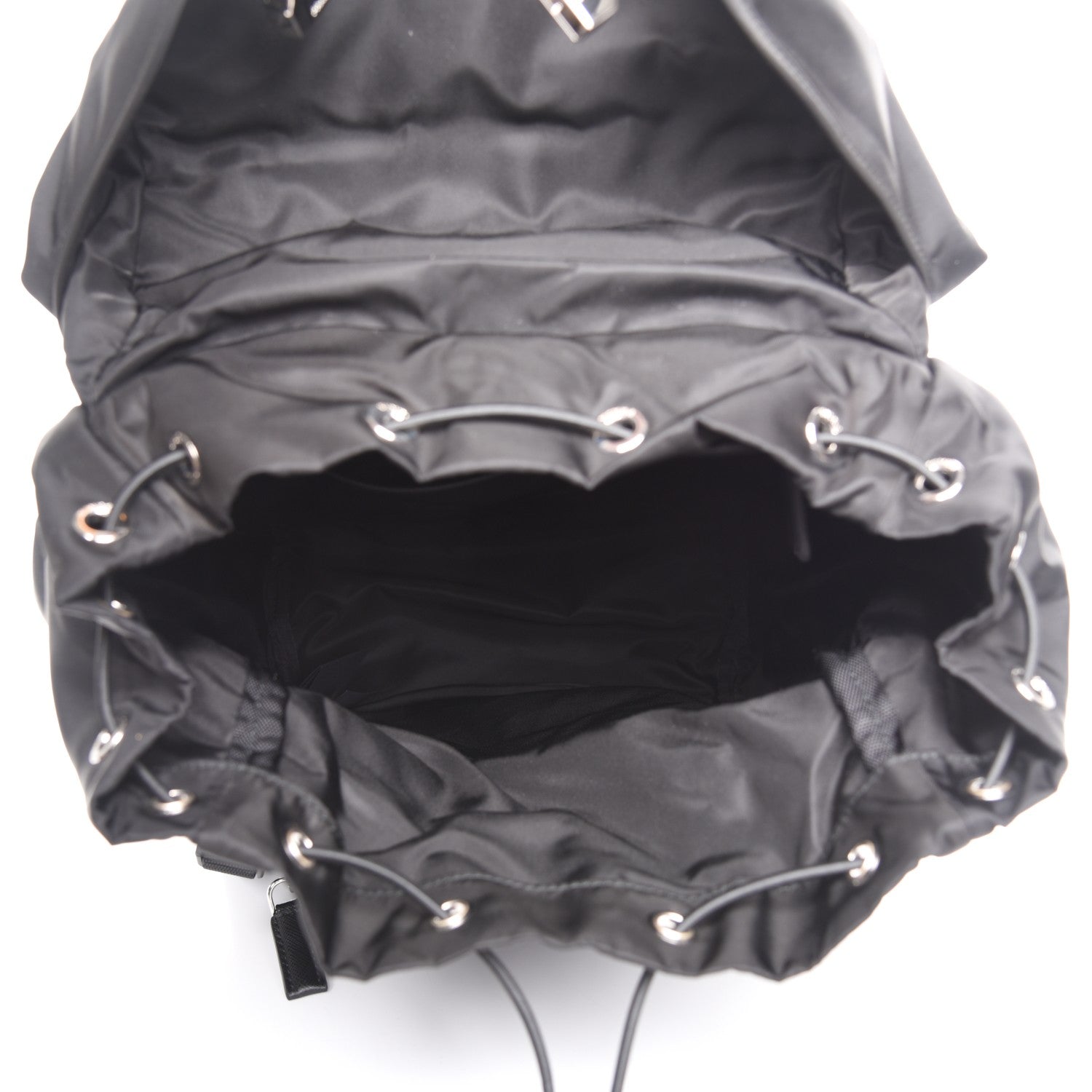 Prada Tessuto Nylon Impunturato Double Buckle Backpack Baltico Black 5 of 8