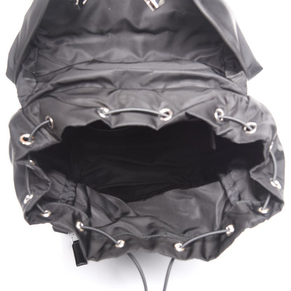 Prada Tessuto Nylon Impunturato Double Buckle Backpack Baltico Black 5 of 8