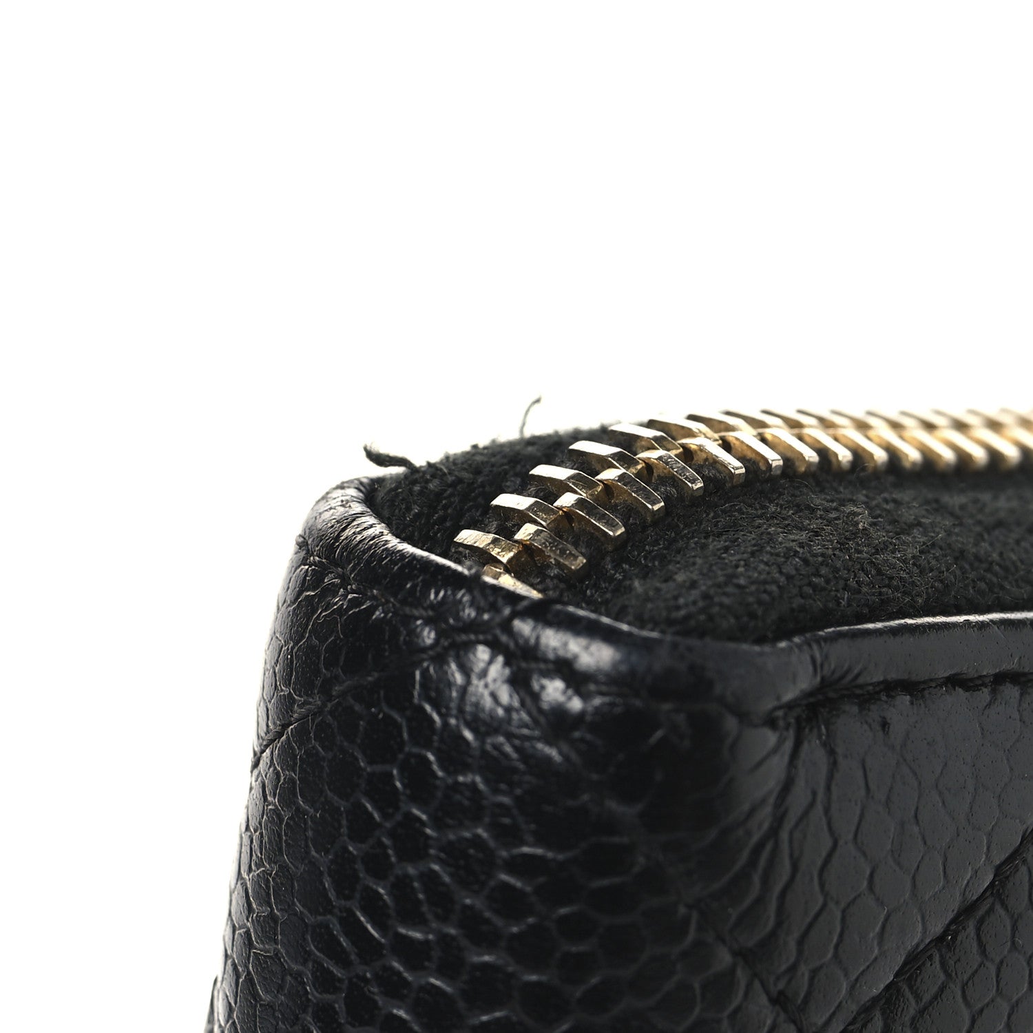 Chanel Caviar Quilted Large Gusset Zip Around Wallet Black 10 of 11