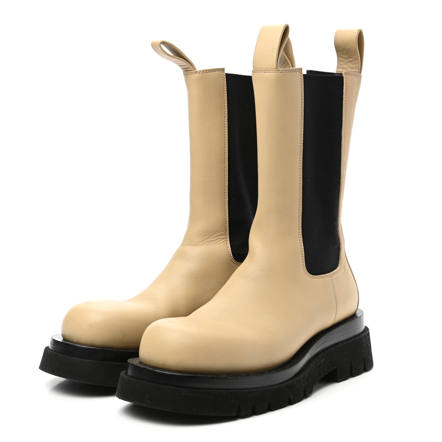 Bottega Veneta Calfskin The Lug Chelsea Boots 38 Cane Sugar 3 of 8