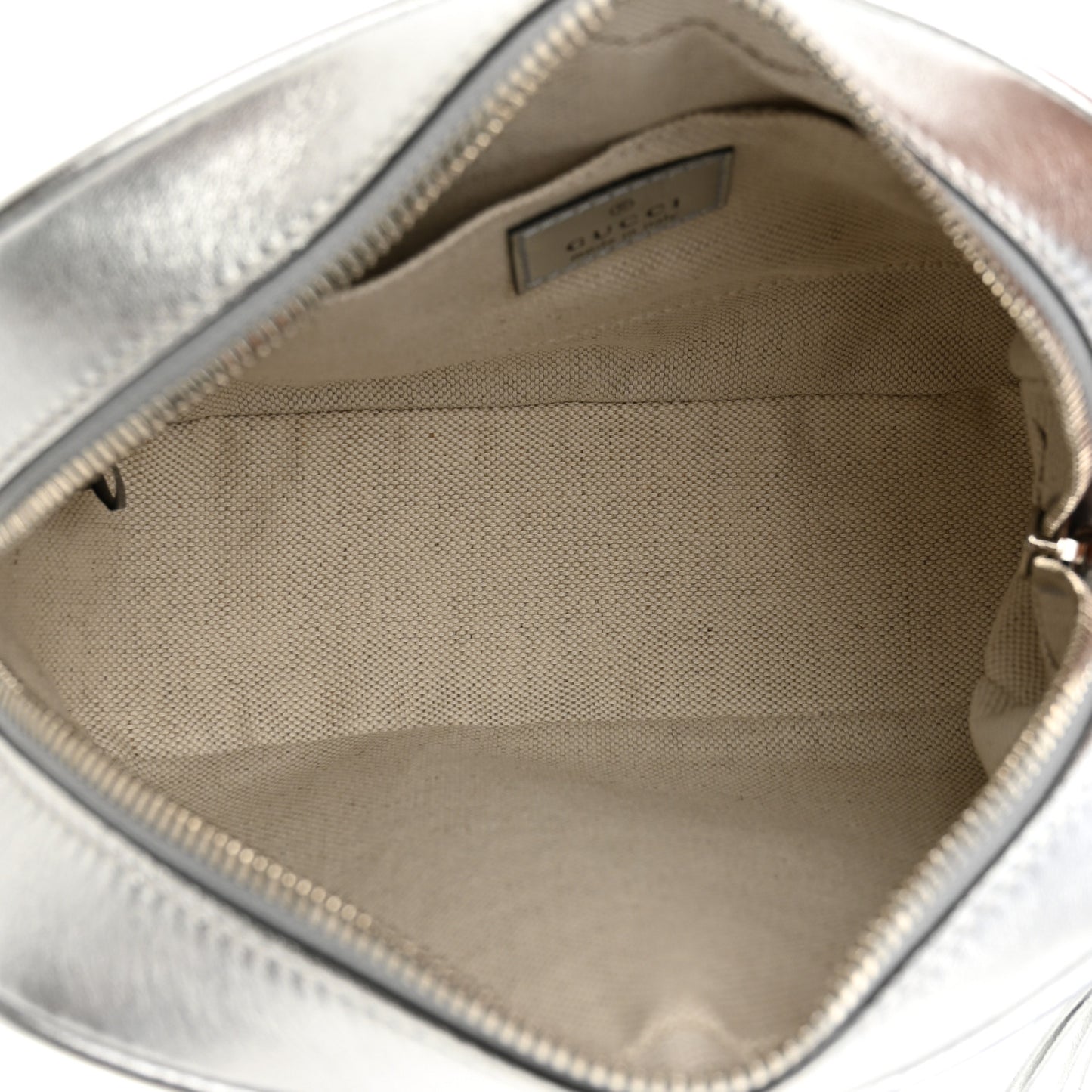 Metallic Sakai Be Green Calfskin Diagonal Stitched Small Blondie Shoulder Bag Silver