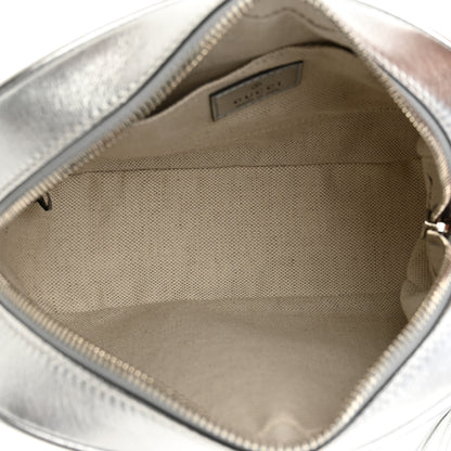 Gucci Metallic Sakai Be Green Calfskin Diagonal Stitched Small Blondie Shoulder Bag Silver 5 of 10
