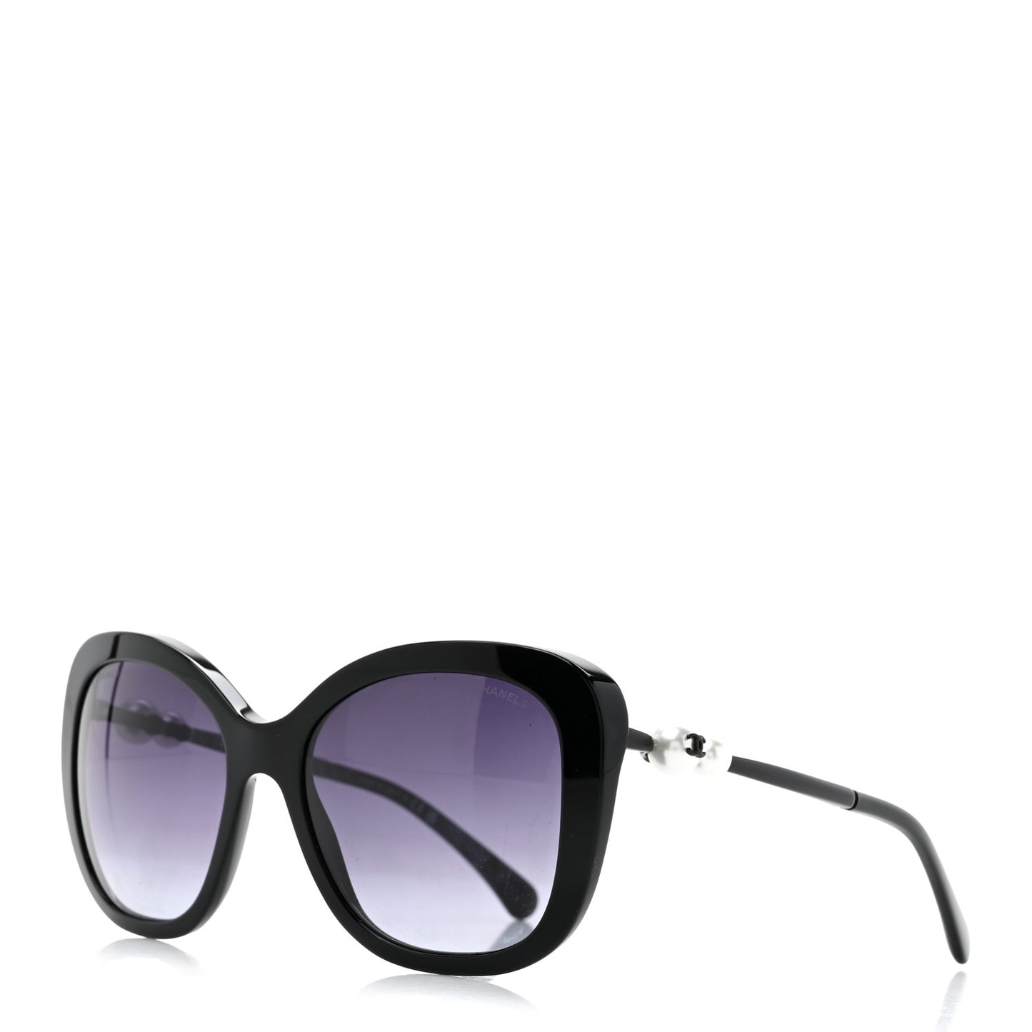 Acetate Polarized Butterfly Winter Pearl Sunglasses 5339-H Black