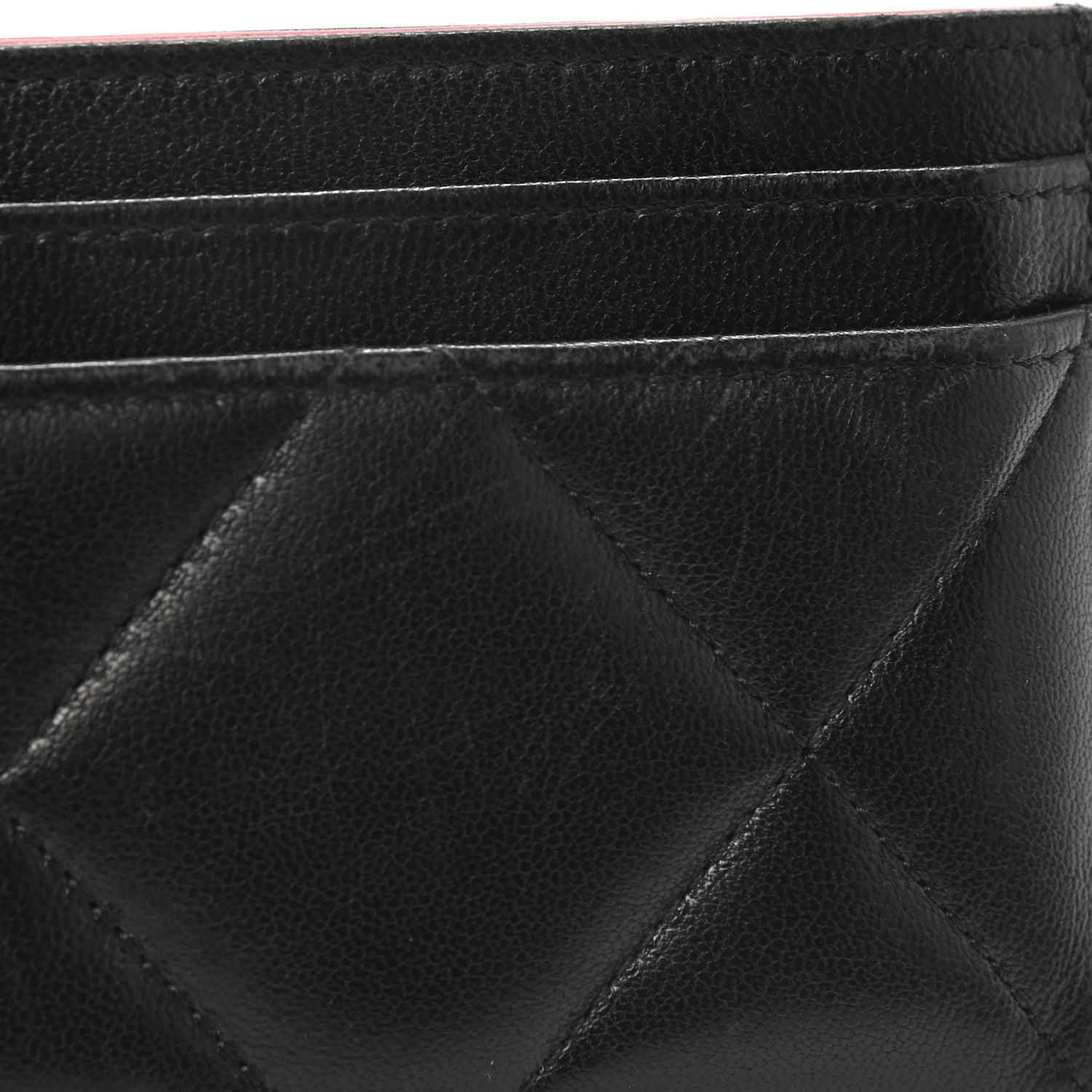 Chanel Lambskin Quilted Chanel 19 Card Holder Black 20 of 22