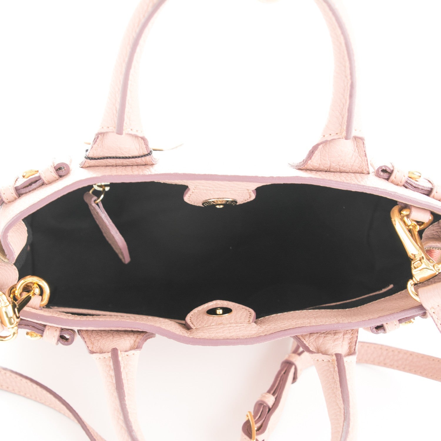 Burberry Grainy Calfskin House Check Small Banner Tote Pale Orchid 5 of 8
