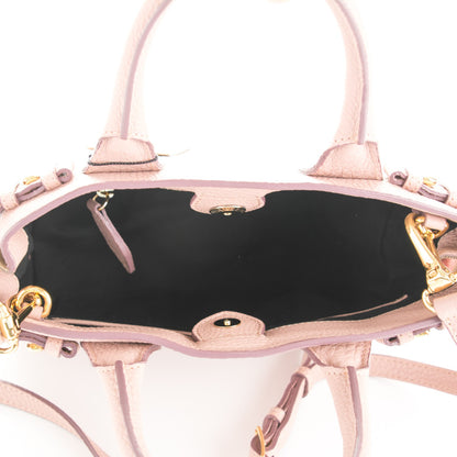 Burberry Grainy Calfskin House Check Small Banner Tote Pale Orchid 5 of 8