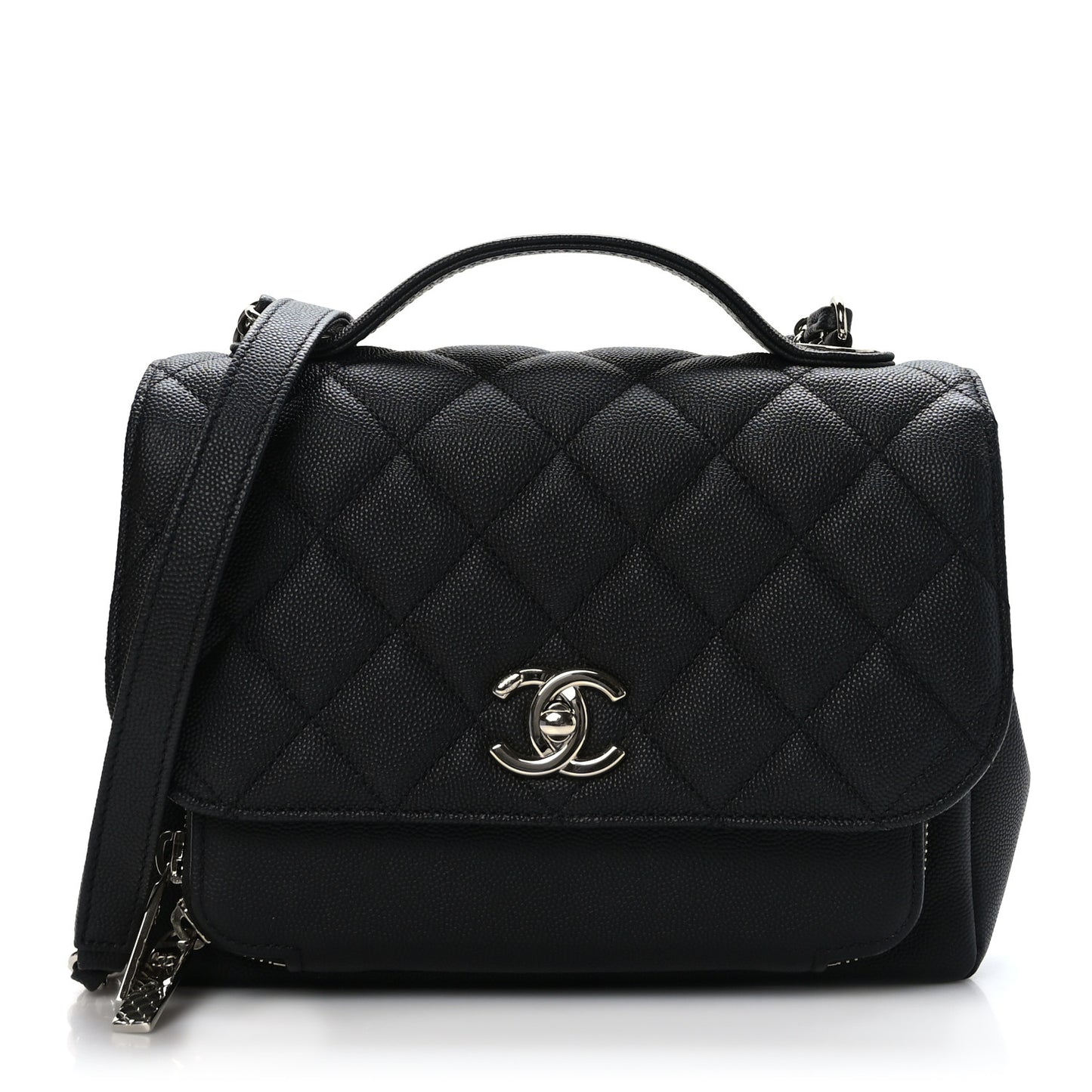 Caviar Quilted Medium Business Affinity Flap Black