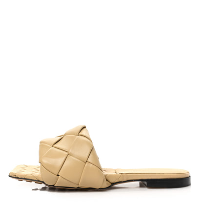 Bottega Veneta Nappa Maxi Intrecciato Lido Flat Sandals 39 Cane Sugar 1 of 7