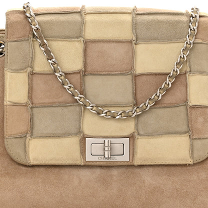Chanel Suede Patchwork Accordion Mademoiselle Flap Beige 8 of 13