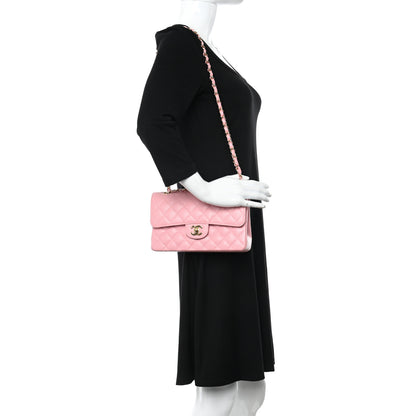 Chanel Caviar Quilted Small Double Flap Pink 1 of 11