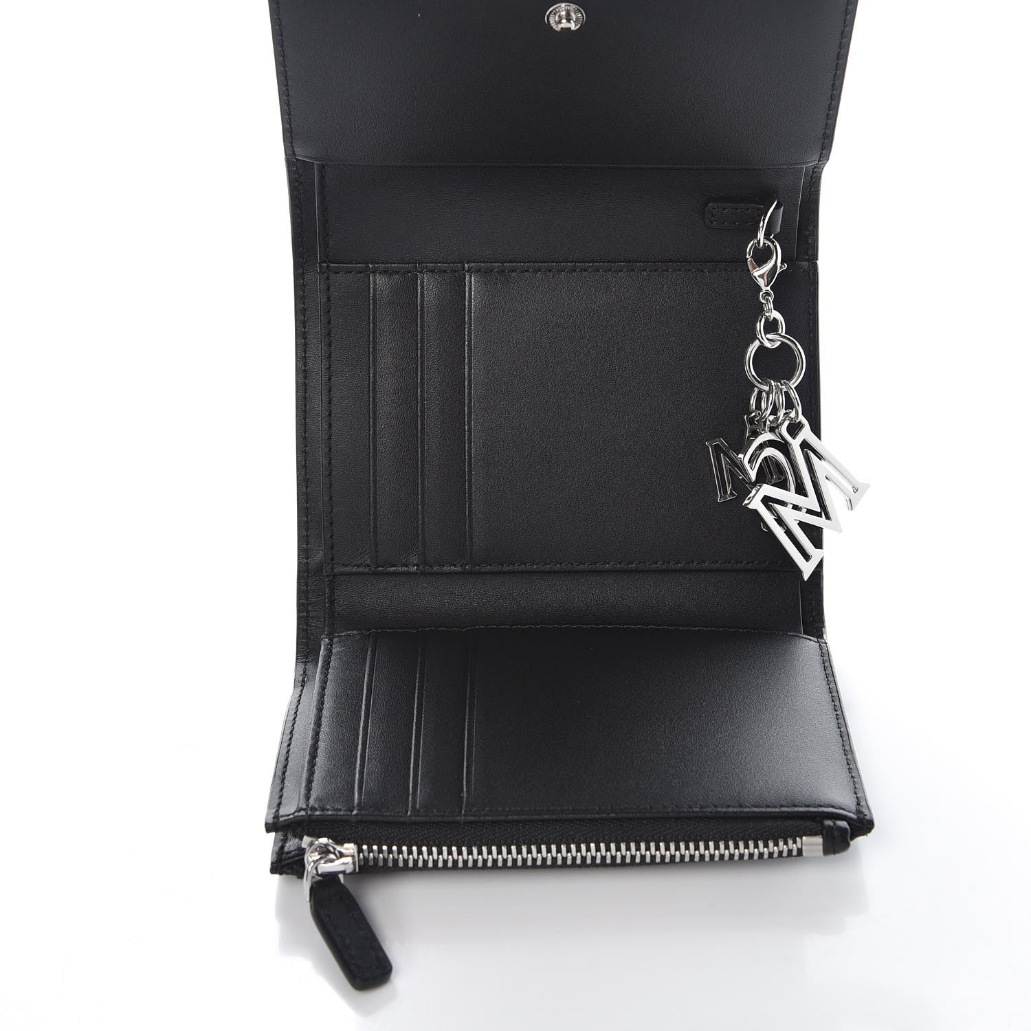 MCM Saffiano Tri-Fold Wallet Black 7 of 8
