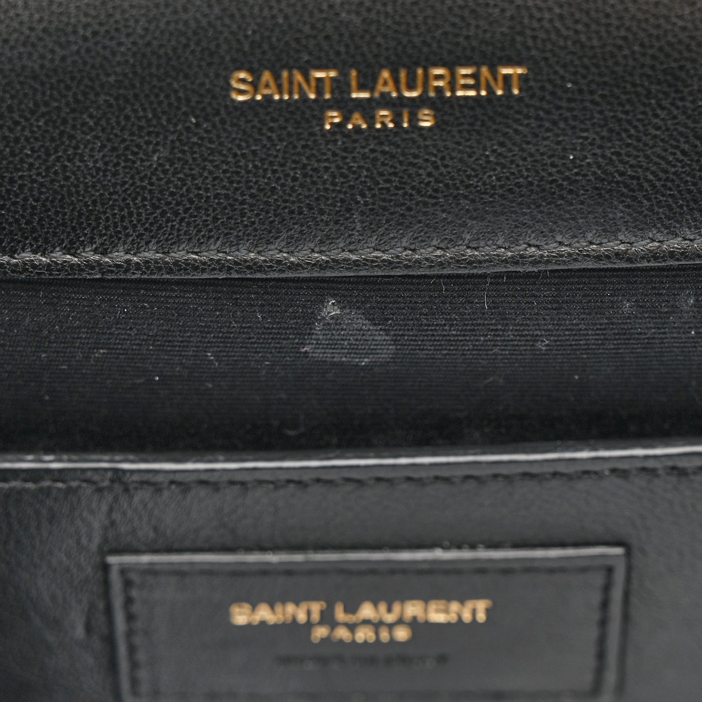 Lambskin Mixed Matelasse Triquilt Small Monogram Satchel Black