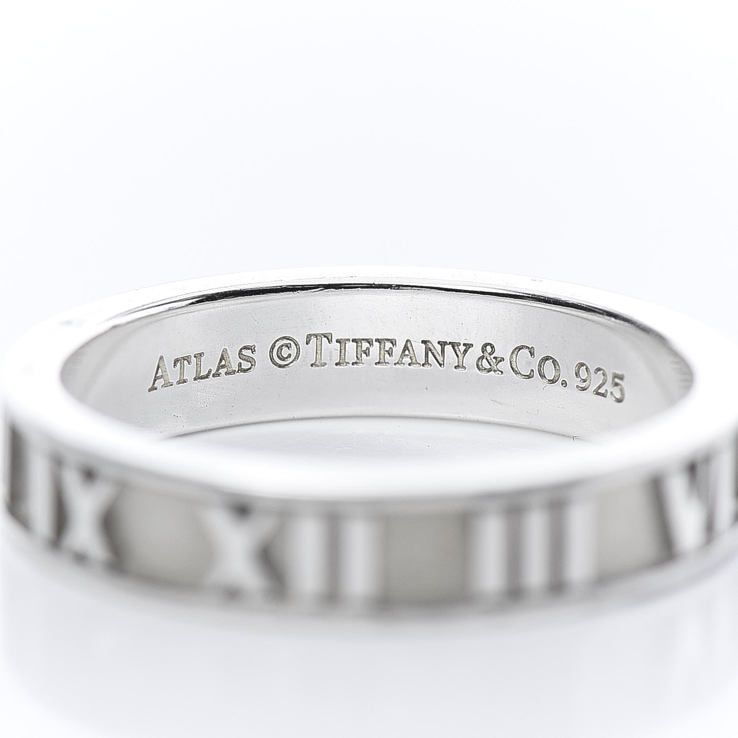 Tiffany Sterling Silver Narrow Atlas Ring 53 6.5 4 of 6
