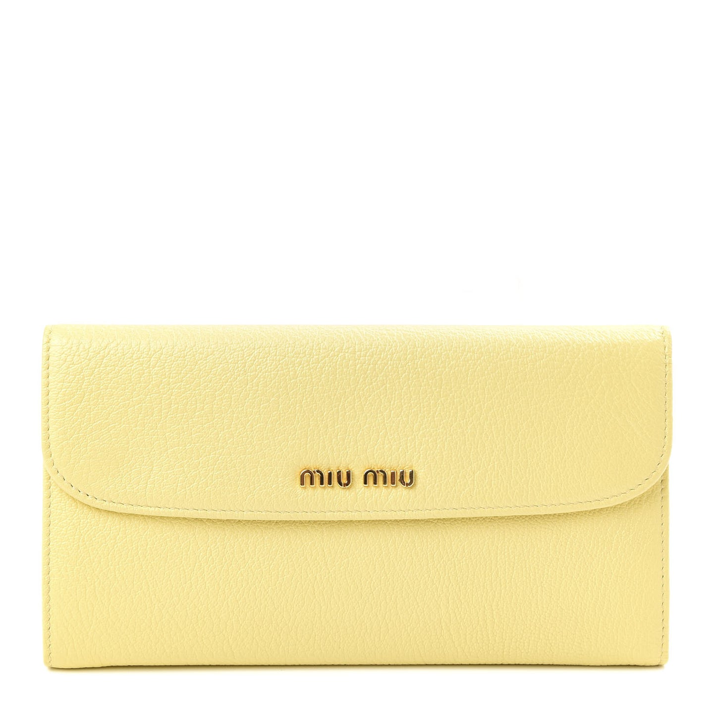 Goatskin Madras Continental Wallet Light Yellow