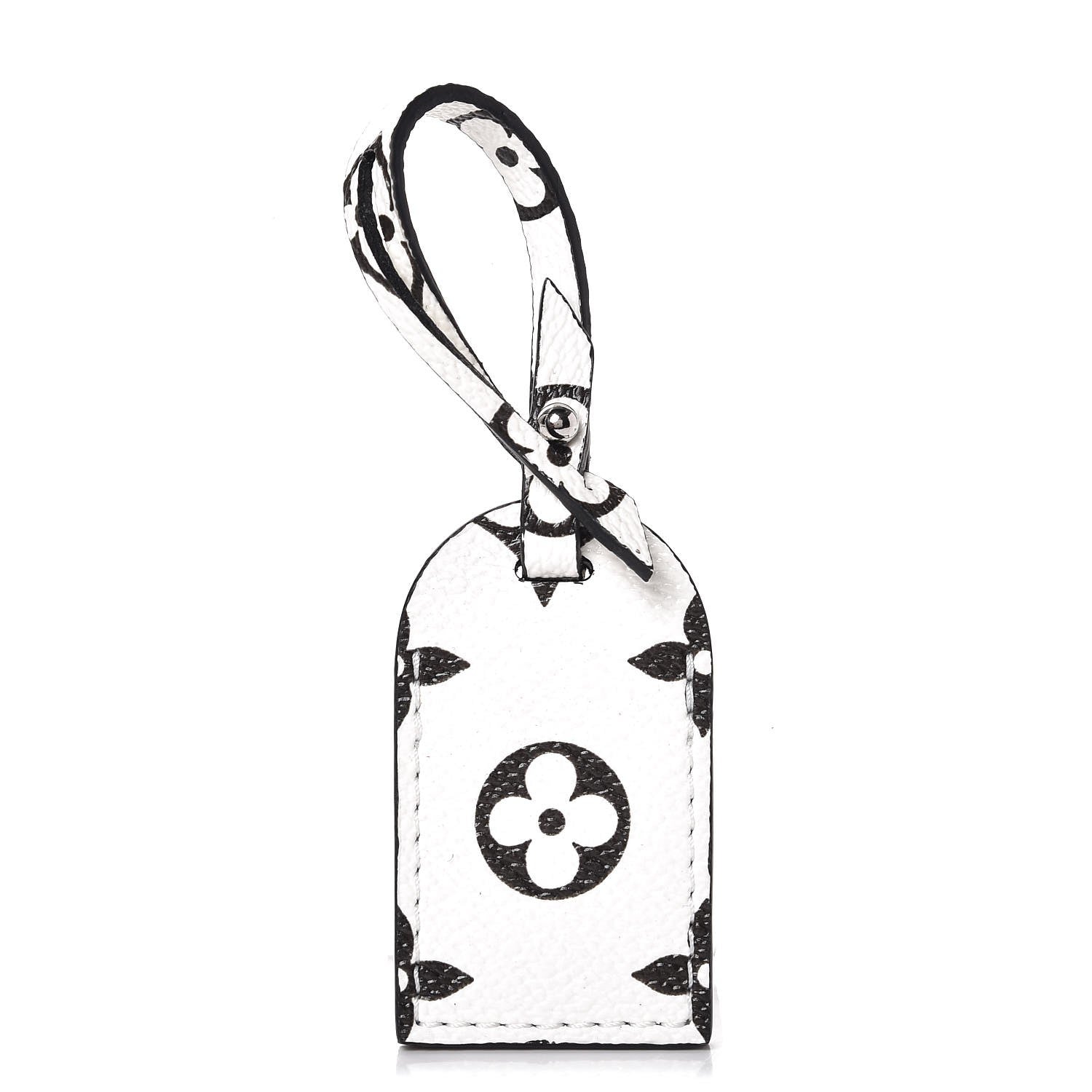 Louis Vuitton Monogram Luggage Tag White Black 1 of 2